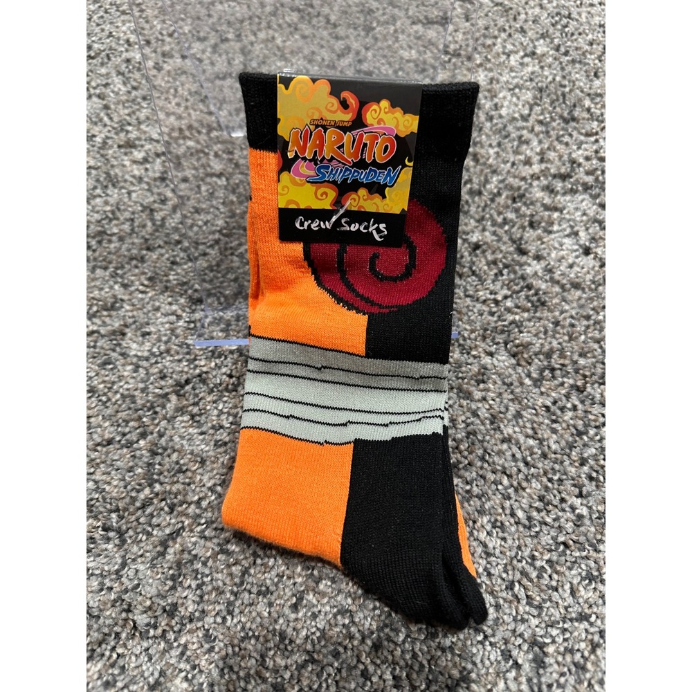Crew Socks Naruto Shippuden Unisex Orange NWT Anime CultureFly One Size